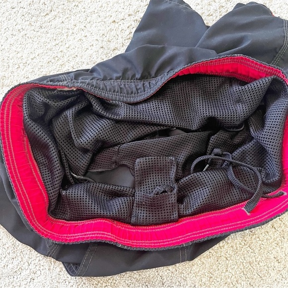 Speedo Mens Swim Trunks Sz L Mesh Lined Pockets Black Tan Short Long Lot 2x - Picture 9 of 12